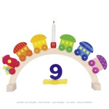 goki Geburtstagsbogen Mein kleiner Zug aus Holz mit Zahlen 1-9 Geburtstagszug 