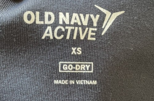 Old Navy Active Go Dry XS Dark Gray 7/8 Moto Mesh High Waisted Athletic Leggings - Foto 6 di 6