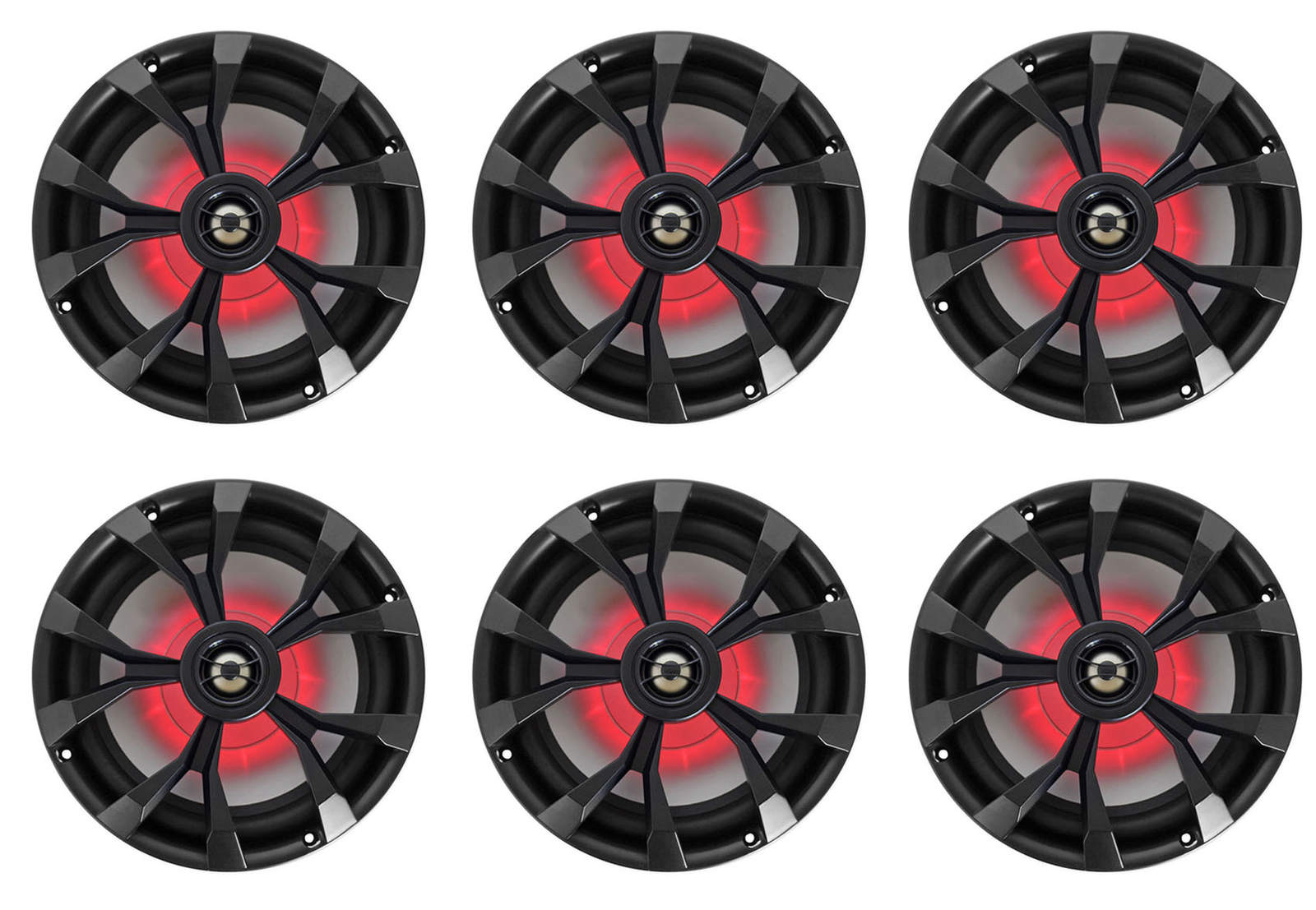 6 Rockville RKL80MB 8 900 Вт Черные 2-полосные динамики для морских судов со светодиодами 33290₽