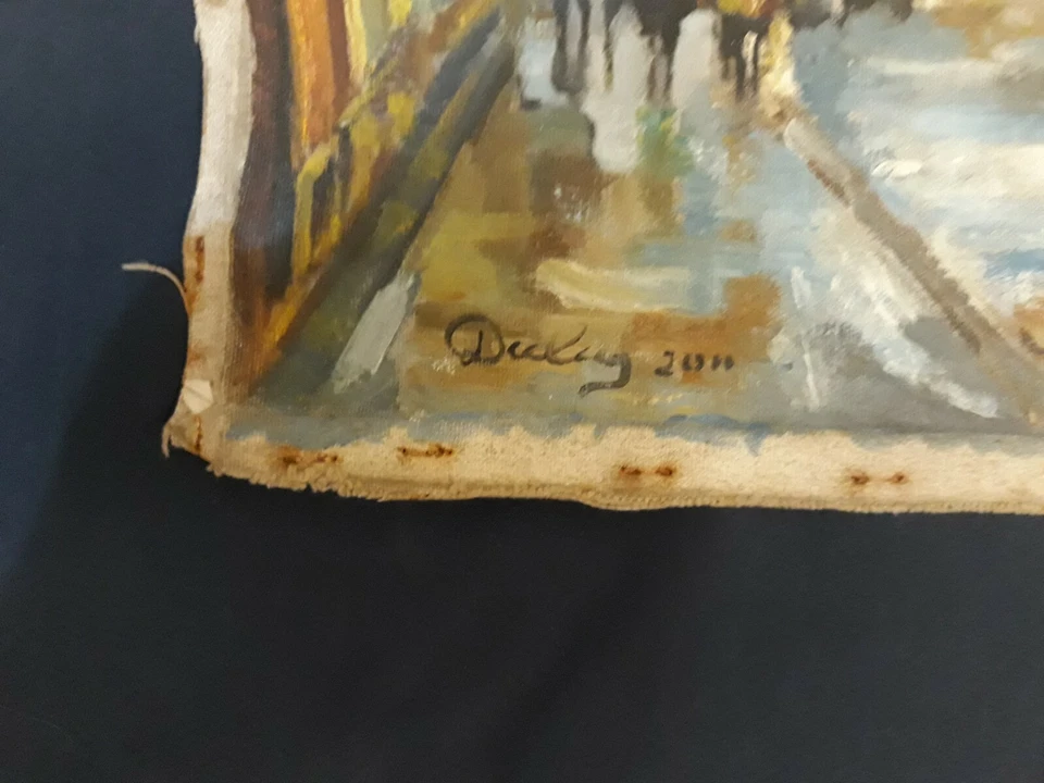 PINTURA RUSA AL ÓLEO/ACRÍLICO. Firmado DIKIY. PEQUEÑA IGLESIA EN MOSCÚ. 2011.16X19.5 Foto 3 de 4