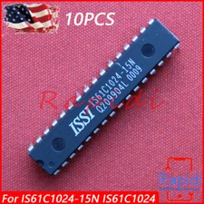 10PCS For IS61C1024-15N IS61C1024 128K x 8 HIGH-SPEED CMOS STATIC RAM DIP-32