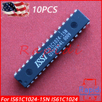 10PCS For IS61C1024-15N IS61C1024 128K x 8 HIGH-SPEED CMOS STATIC RAM DIP-32
