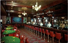 Golden Nugget Gambling Hall Bar Interior Las Vegas Nevada Postcard A24