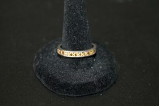 Sterling Silver 925 Round Citrine Stones Ring/Band Sz 8