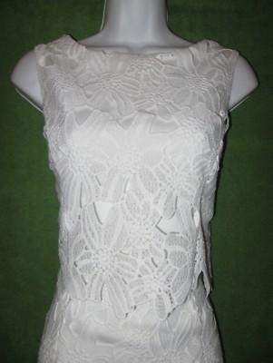 ellen tracy lace dress NWT ELLEN TRACY Navy Brown Lace Overlay Belt Full Skirt Dress 8 Misses MSRP $128