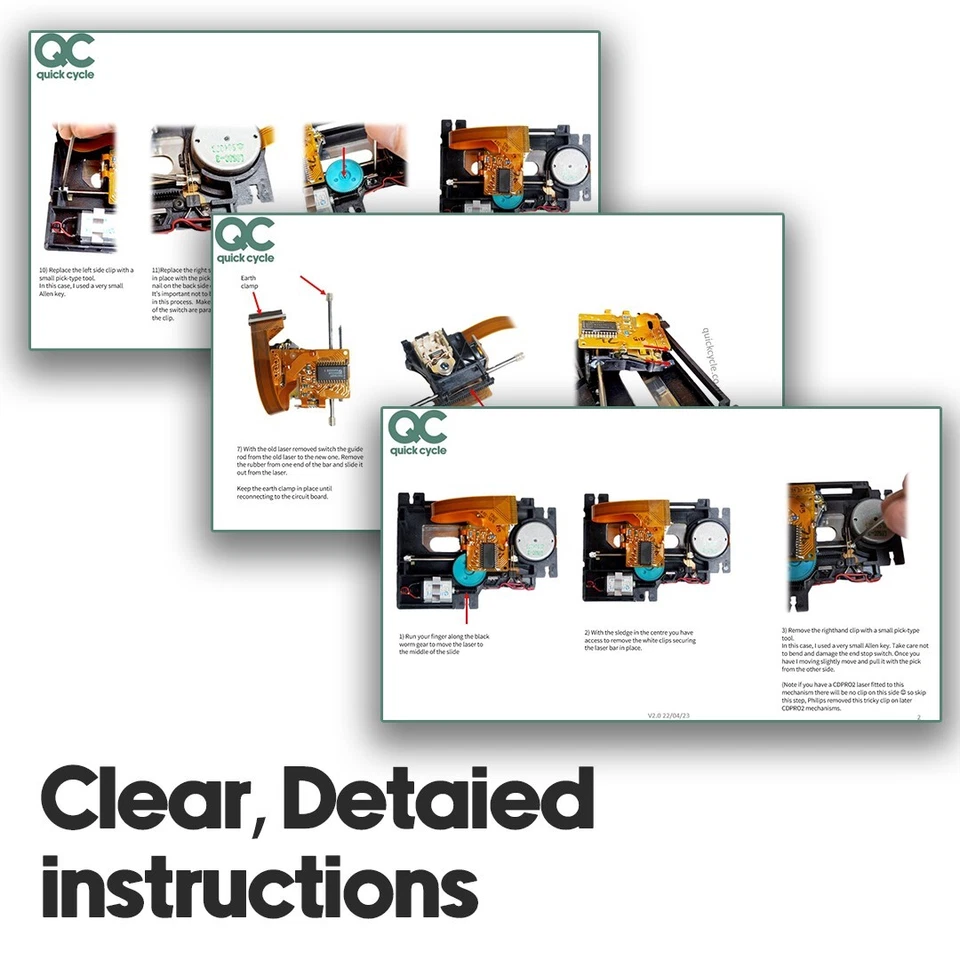 Replacment Laser pickup for Beosound 1 CD drive with instruction - image 3 of 3