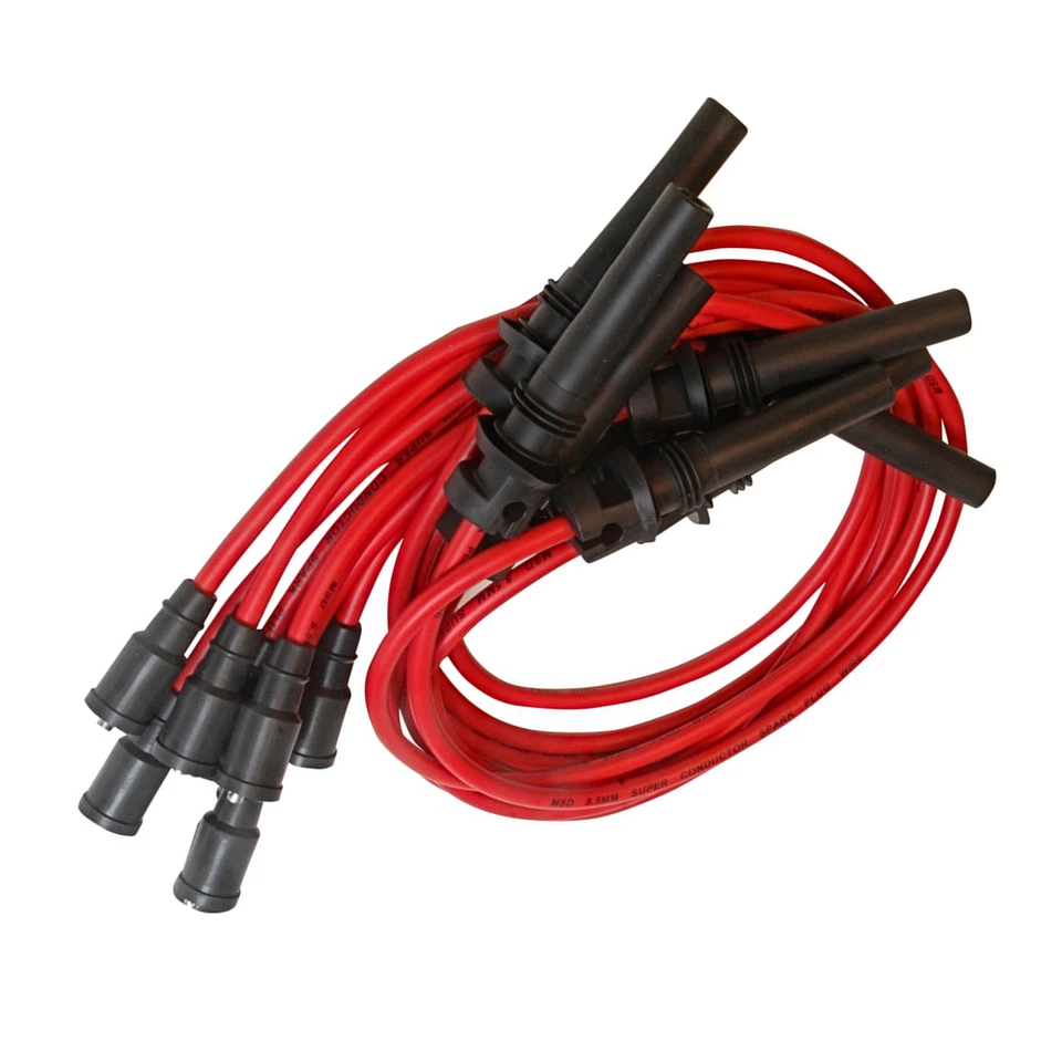 Juego de cables de bujía súper conductor MSD 8,5 mm para motores Dodge Hemi 03-05 5,7 L Foto 4 de 4