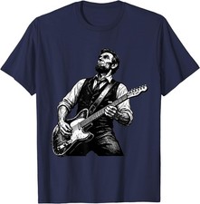 President Abraham Lincoln Playing Guitar Abe Lincoln Design T-Shirt