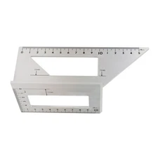 45 90 Degrees Multi-Function Woodworking Tool Aluminum Alloy Square Ruler