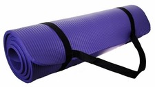 S4O Yoga Mat Exercise Mat with Carrying Strap - Purple