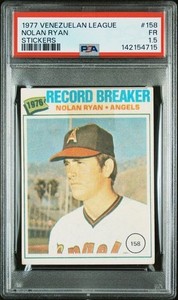 PSA 1.5 1977 Venezuela League #158 Nolan Ryan HOF Venezuelan graded *142154715