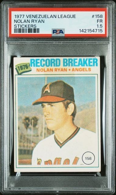 PSA 1.5 1977 Venezuela League #158 Nolan Ryan HOF Venezuelan graded *142154715