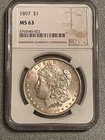1897 Morgan Silver Dollar NGC MS-63
