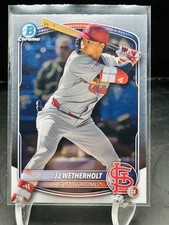 2025 Bowman Chrome J.J. WETHERHOLT Base Chrome #BCP-241 Cardinals Top Prospect