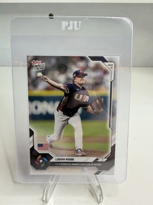 2026 TOPPS NOW WORLD BASEBALL CLASSIC CARD TEAM USA LOGAN WEBB #WB28 VICTORY