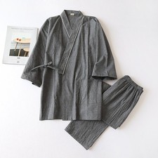 Hot Mens Home Clothes Japanese Kimono Sleepwear Long Sleeve Pajama Pants Party