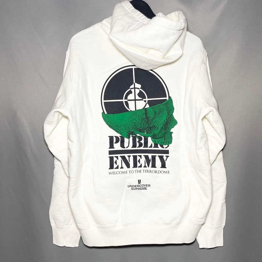 Sweat à capuche Supreme x Undercover Public Enemy blanc M occasion