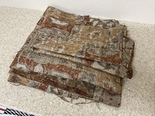 Designer Fabric Remnants Traditional Upholstery Reds Golds 6 13 X 52 Strips
