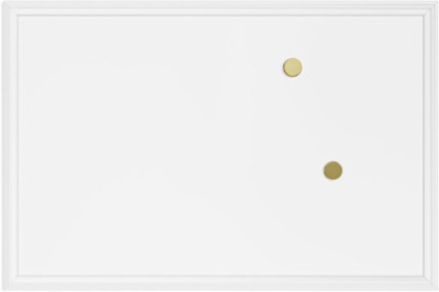 Farmhouse Magnetic Dry Erase Board White Board, 24'' X 18'', White Wood Style Fram