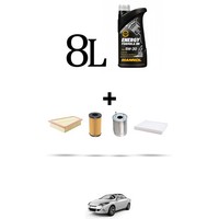 Hoffcar Wartungskit 4 Filter Und 8L ÖL FüR Renault Megane Cc 2.0 Dci 118KW