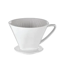 C104943 Porcelain Coffee Filter/Holder Pour-Over, 4/Medium, White