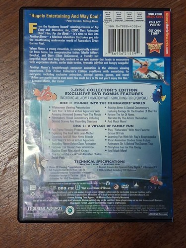 finding nemo 2 disc collector's edition dvd | eBay
