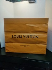 Authentic Louis Vuitton Shopping Gift Paper Bag XLarge 19 x 16 x 9 .