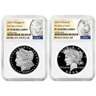 2025 Morgan & Peace Silver Dollar $1 NGC PF70 Ultra Cameo First Day Of Issue