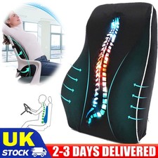 Lumbar Back Support Cushion Car Seat Wheelchair Office Chair Pillow Memory Foam