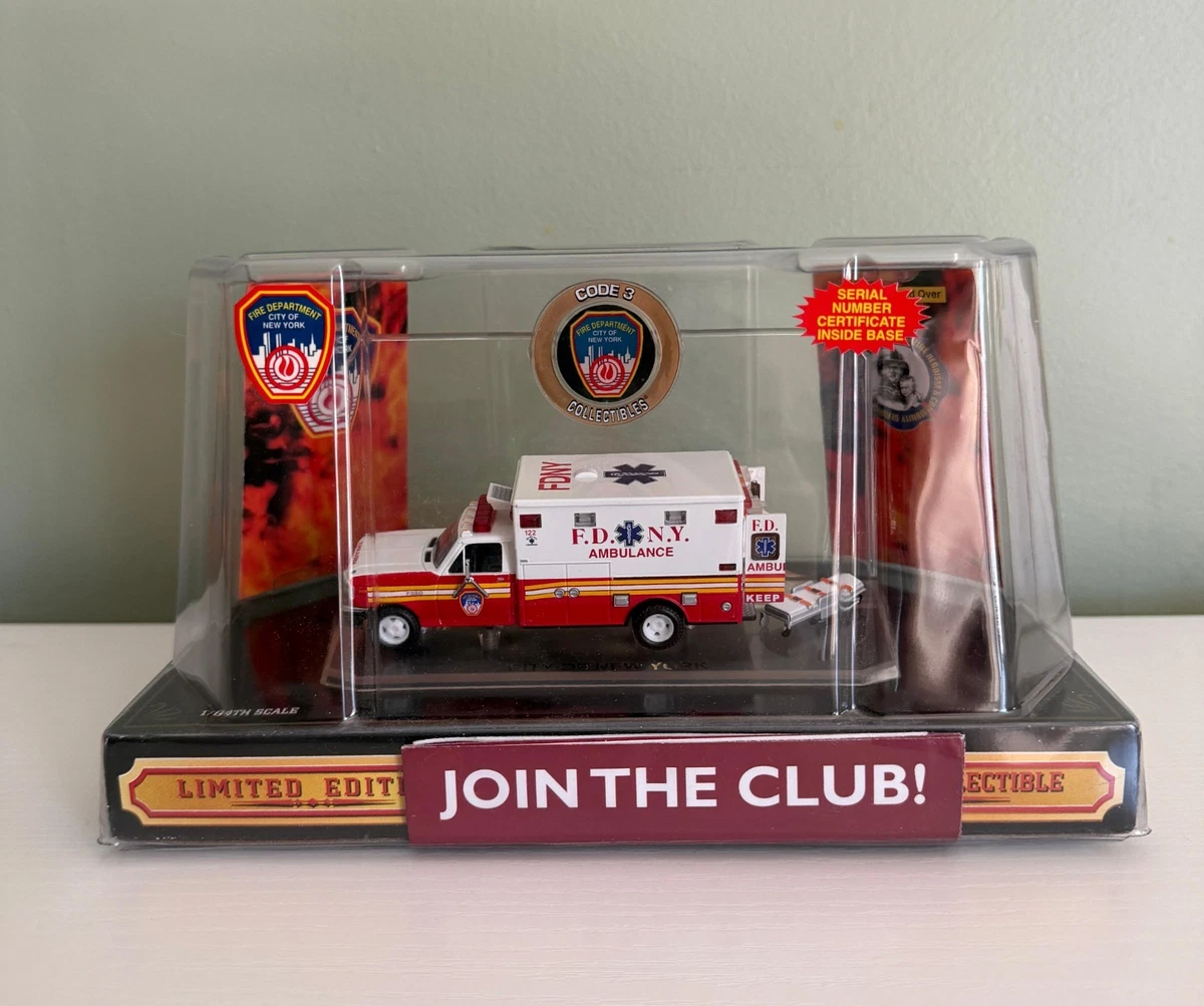 Code 3 Ford F-350 Ambulance Baltimore City Fire Dept - 1/64 Diecast - 2000