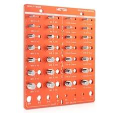 Thread Checker, 36 Nut and Bolt Thread Checker, Bolt Size and Thread Gauge 14...