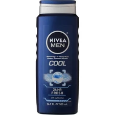3 Pack Nivea Men Cool 3-in-1 Body Wash, 16.9 fl oz