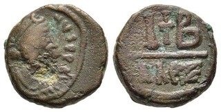 FITZ Byzanz Egypt Alexandria Justin 12 Nummi 518 AD Ancient Æ Coin µFIM43