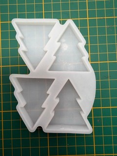 Silikon Gießform mit 4 Weihnachtsbäumen