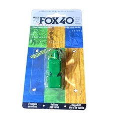 Fox 40 Pealess Mini Safety Whistle, New In Package Green Waterproof Pet Command