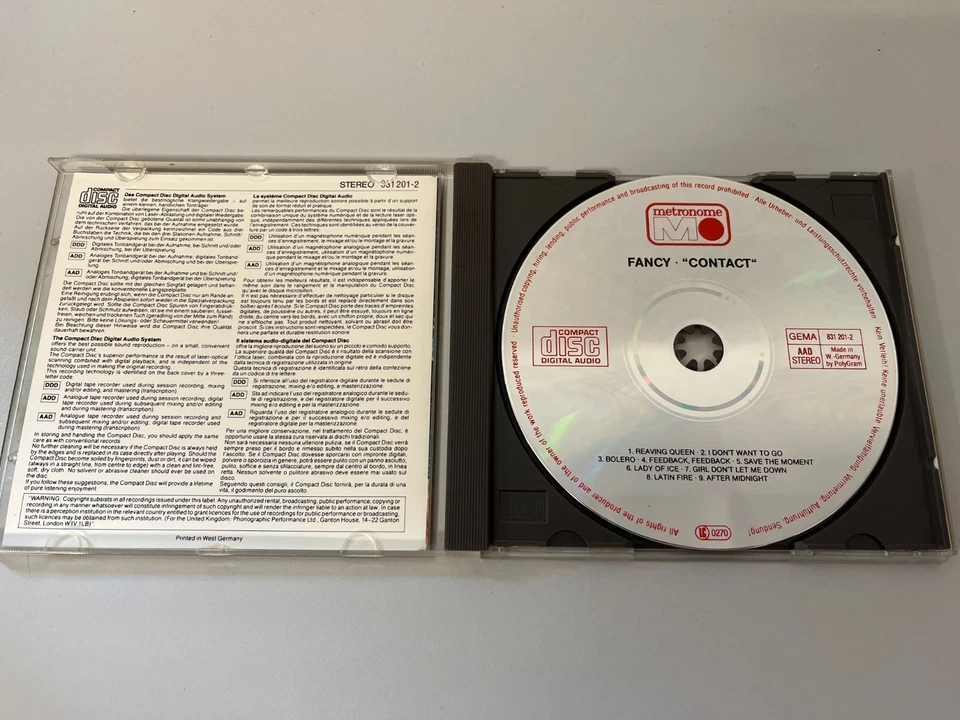 Fancy – Contact - CD © 1986 - Lady Of Ice,Latin Fire.. (831 201-2) - Bild 2 von 3
