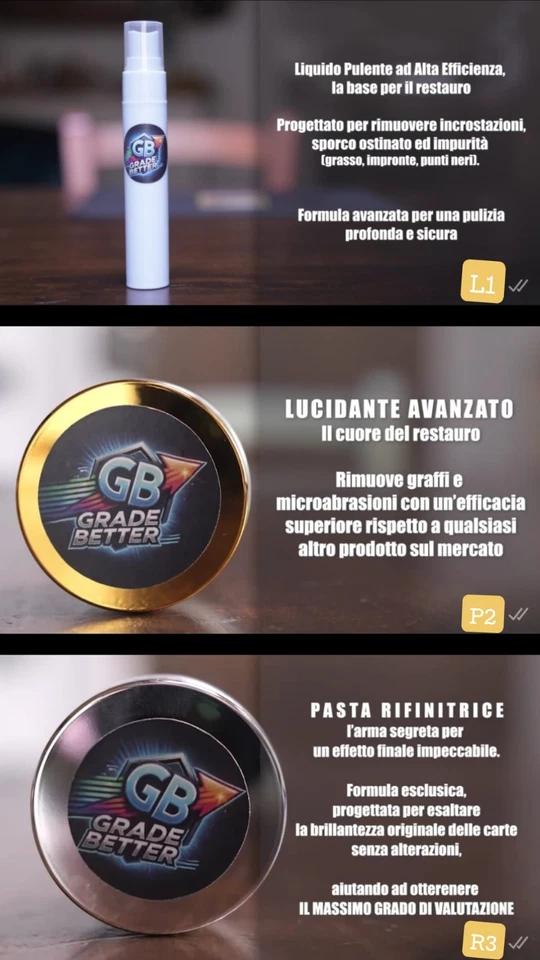 Kit GRADE BETTER 💎ELITE💎Pulizia-Restauro Carte Pokemon - Immagine 3 di 4