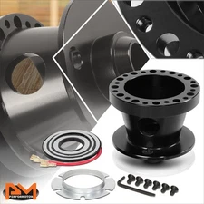 For 84-04 Mustang/84-86 Ranger 6-Bolt Steering Wheel Quick Release Adapter Black
