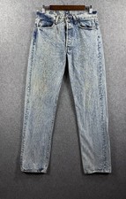 Vintage Levis Jeans Mens 32x34 (Fits 30x33) Blue Acid Wash 80s 501 Made in USA