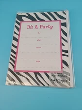 Gartner Studio Party Invitations 10 Count Zebra Print