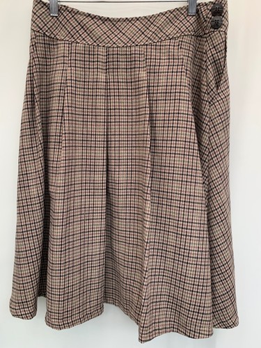 Skirt Next size 14 multicoloured dog tooth pattern polyester blend lined womens