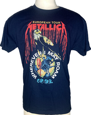 METALLICA cd lgo WHEREVER I MAY ROAM 1992 Official SHIRT LRG New black album