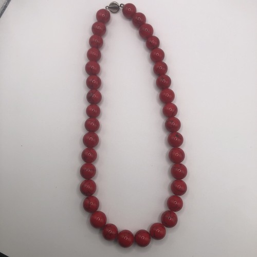 Hermoso Elegante Collar Teng Yue Vintage Rojo Cuentas Diseñador Hilo - Imagen 2 de 7