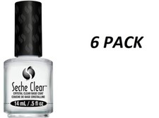 Seche Clear Crystal Clear Base Coat 0.5 oz. 6 Pack