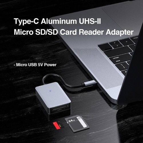 Versatility USB C SD4.0 Card Reader Multiple Card Compatibility for Office Use - 第 3/8 張圖片
