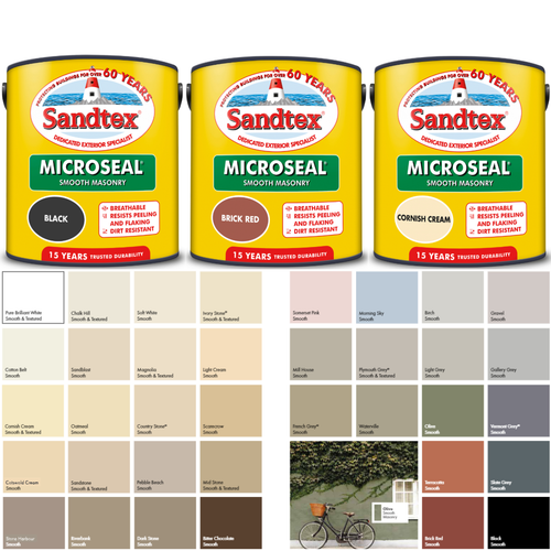 Sandtex - Masonry Paint 2.5L/5L - Ultra Smooth - Quality Waterproof - All Colour - 第 1/246 張圖片
