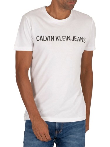 Calvin Klein Jeans Uomo Maglietta Core Institutional, bianca | eBay