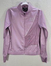 Women's Under Armour Storm Run Track Jacket Fitted Heatgear Pink Zip Up Sz S