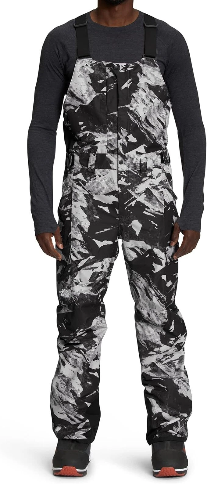 THE NORTH FACE Men's FREEDOM BIB Snow Pants - TNFBLKTNLMNTNSCPRNT - Small - NWT
