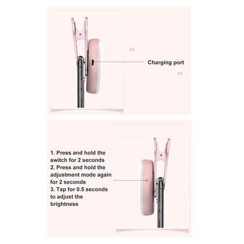 (Pink)15X Macro Lens With Mini Clip Light Macro Lens For Smartphone 2800 - Zdjęcie 5 z 23